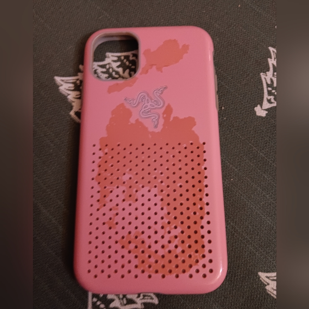 IPhone 11 Razer Arc Tech Pro Phone Case Like New Pink Orange Gray